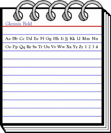 Glennis Bold Regular animated font preview Glennis Bold Regular animated font preview