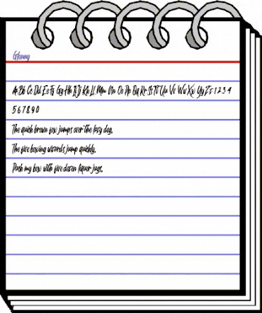 Glenny Regular animated font preview