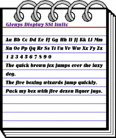 Glenys Display SSi Italic animated font preview Glenys Display SSi Italic animated font preview