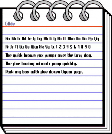 Glide Regular animated font preview