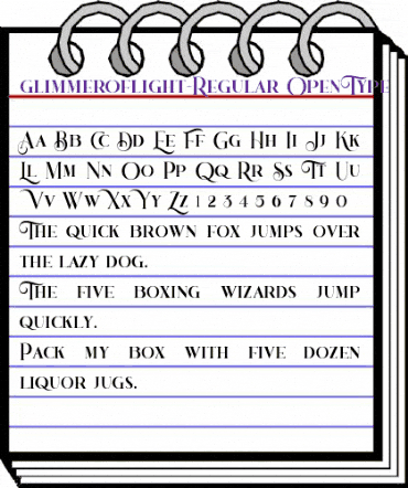 glimmer of light Regular animated font preview