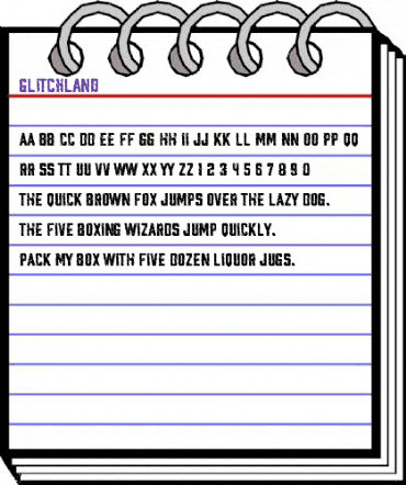 Glitchland Regular animated font preview Glitchland Regular animated font preview