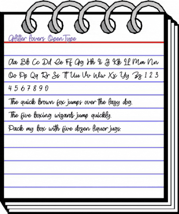 Glitter lovers Regular animated font preview