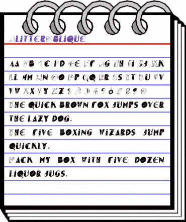 GlitterOblique Regular animated font preview GlitterOblique Regular animated font preview