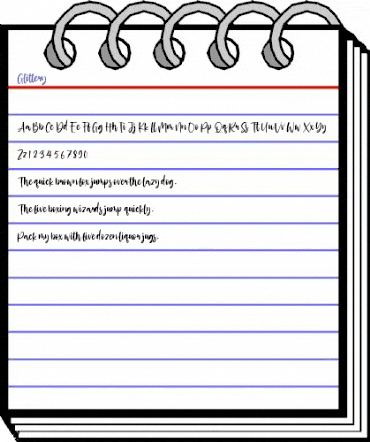 Glittery Regular animated font preview Glittery Regular animated font preview