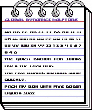 Global Dynamics Halftone Regular animated font preview Global Dynamics Halftone Regular animated font preview