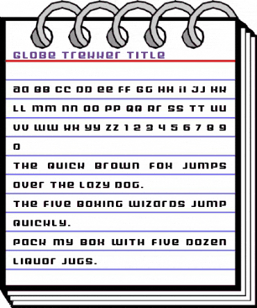 Globe Trekker Title Regular animated font preview Globe Trekker Title Regular animated font preview