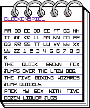 Glockenspiel Regular animated font preview Glockenspiel Regular animated font preview