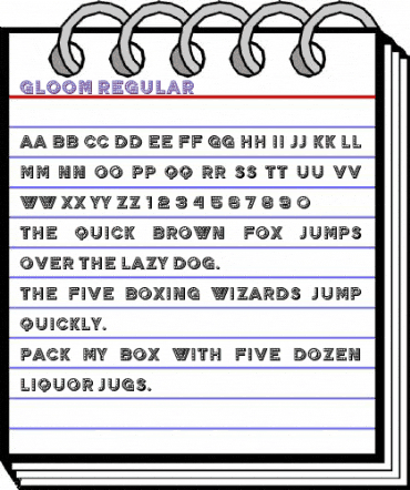 Gloom Regular animated font preview Gloom Regular animated font preview