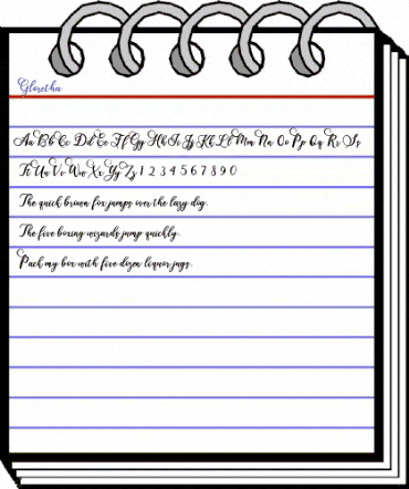 Gloretha Regular animated font preview