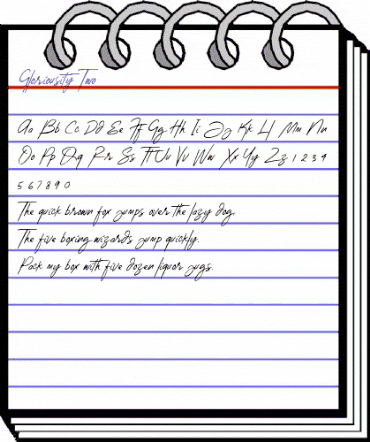 Gloriousity Two Regular animated font preview