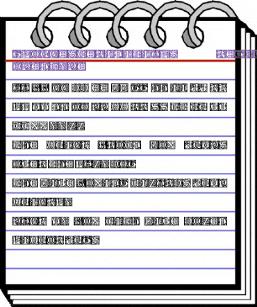 GloucesterInitials Regular animated font preview GloucesterInitials Regular animated font preview