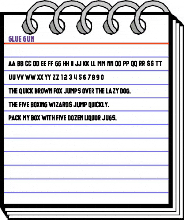 Glue Gun Regular animated font preview Glue Gun Regular animated font preview