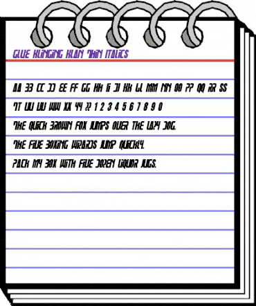 Glue Klinging Klan Thin Italic Regular animated font preview Glue Klinging Klan Thin Italic Regular animated font preview