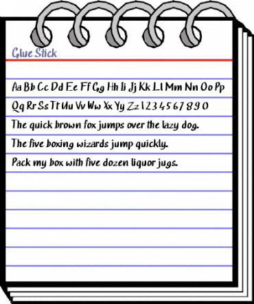 Glue Stick Regular animated font preview Glue Stick Regular animated font preview