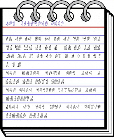 GlyphExtLibD Bold animated font preview
