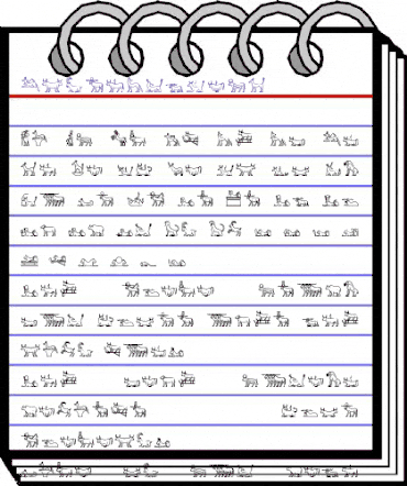 GlyphExtLibH Medium animated font preview