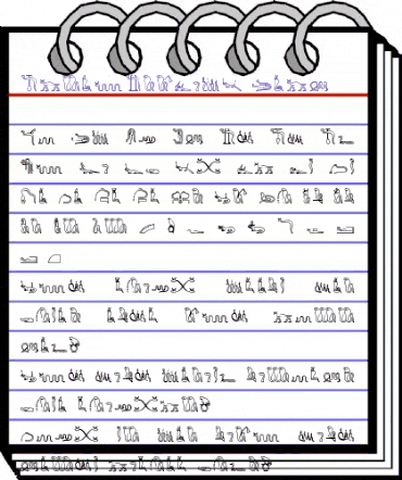 GlyphExtLibK Bold animated font preview