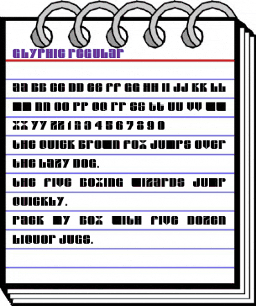 Glyphic Regular animated font preview Glyphic Regular animated font preview