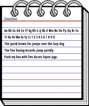 Gnuolane Regular animated font preview Gnuolane Regular animated font preview