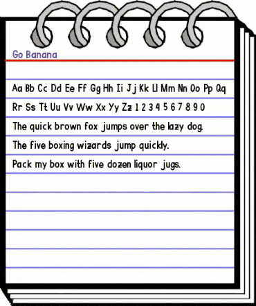 Go Banana Regular animated font preview