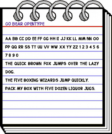 Go Bear Regular animated font preview Go Bear Regular animated font preview