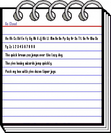 Go Cloud Regular animated font preview Go Cloud Regular animated font preview