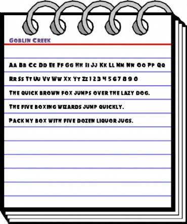 Goblin Creek Regular animated font preview Goblin Creek Regular animated font preview