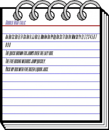 Gobold High Italic animated font preview Gobold High Italic animated font preview