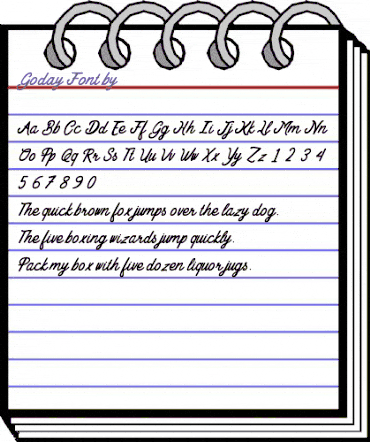 Goday Regular animated font preview Goday Regular animated font preview