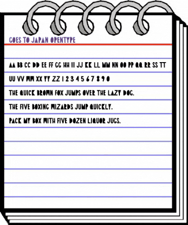 Goes To Japan Regular animated font preview Goes To Japan Regular animated font preview