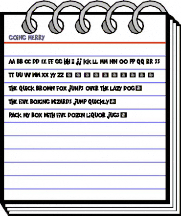 GOING MERRY Regular animated font preview