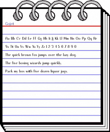 Gojet Regular animated font preview