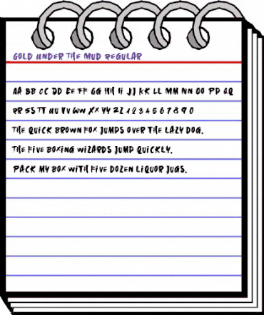 Gold Under The Mud Regular animated font preview