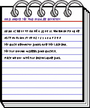 Gold Under The Mud Regular animated font preview