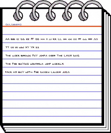 Goldberg Regular animated font preview Goldberg Regular animated font preview