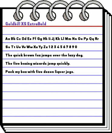 Goldbill XS ExtraBold animated font preview Goldbill XS ExtraBold animated font preview