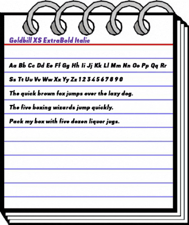 Goldbill XS ExtraBold Italic animated font preview Goldbill XS ExtraBold Italic animated font preview