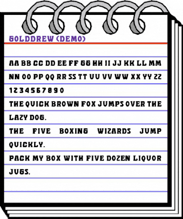 Golddrew DEMO Regular animated font preview Golddrew DEMO Regular animated font preview