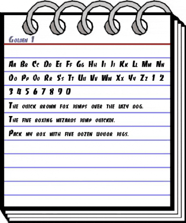 Golden 1 Regular animated font preview Golden 1 Regular animated font preview