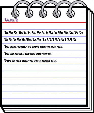 Golden 2 Regular animated font preview Golden 2 Regular animated font preview