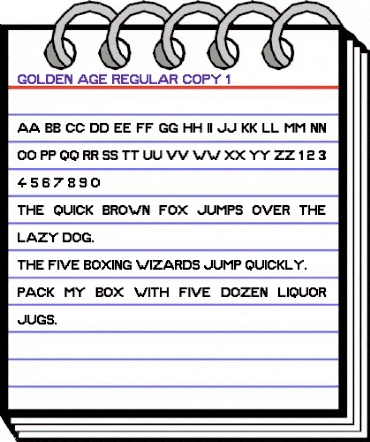 Golden Age Regular animated font preview Golden Age Regular animated font preview