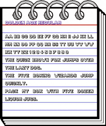 Golden Age Regular animated font preview Golden Age Regular animated font preview