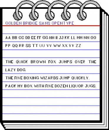 Golden Bridge Sans Regular animated font preview