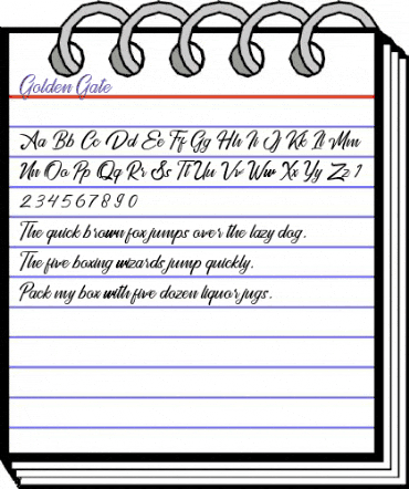 Golden Gate Regular animated font preview