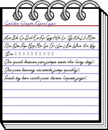 Golden Slayer Regular animated font preview Golden Slayer Regular animated font preview