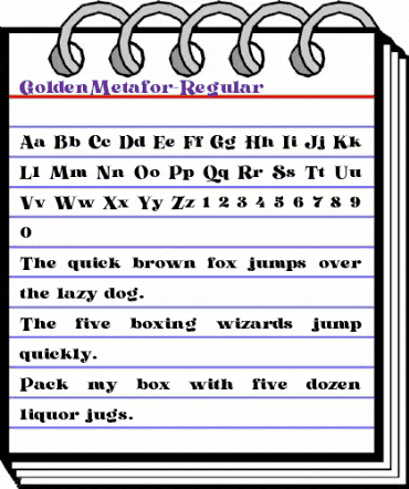 Golden Metafor Regular animated font preview Golden Metafor Regular animated font preview