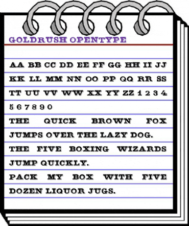 Gold Rush animated font preview