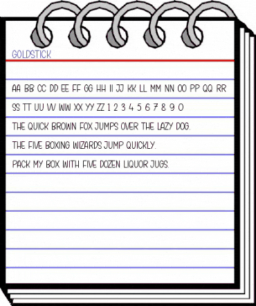 GOLDSTICK Regular animated font preview GOLDSTICK Regular animated font preview