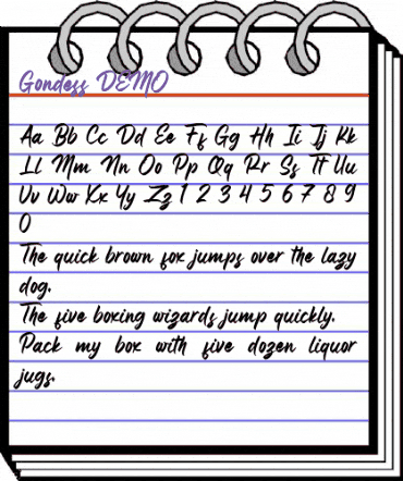 Gondess_DEMO Regular animated font preview Gondess_DEMO Regular animated font preview
